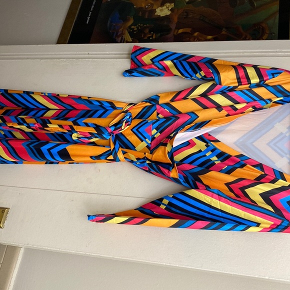Geometric print maxi dress plus size - Picture 1 of 4